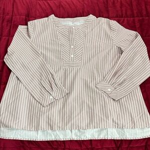 Chic Striped Button-Up Blouse